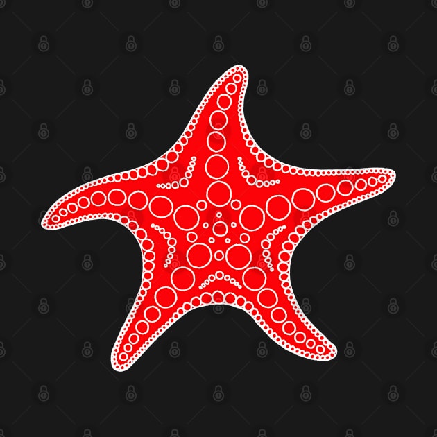 Starfish (white/red) by calenbundalas