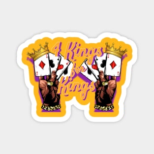 Purple and Gold Kings Magnet