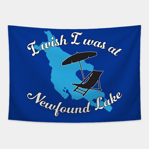 I Wish I Was at Newfound Lake Tapestry by Ski Classic NH