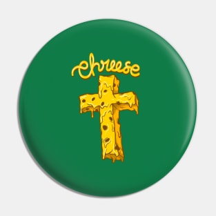 Cheese Christ Pin