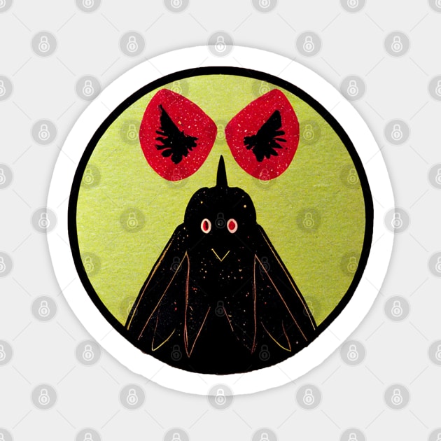 The cutest mothman vintage art out there Magnet by nonbeenarydesigns