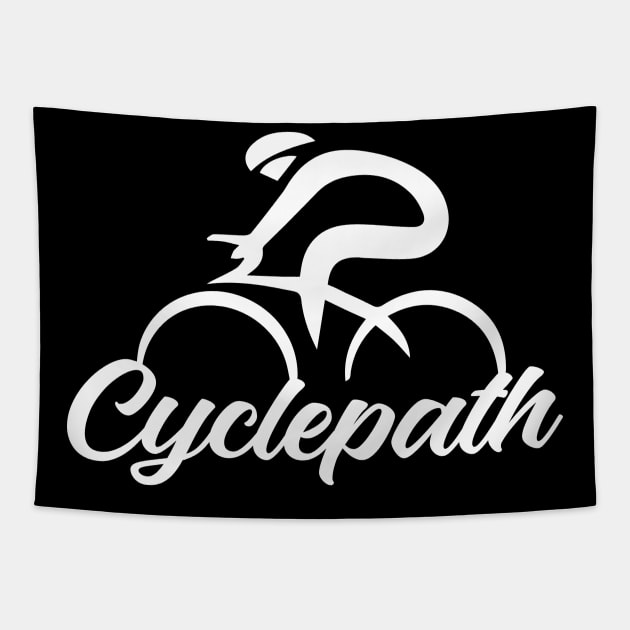 Cyclepath bicycle rider extraordinaire Tapestry by Alema Art