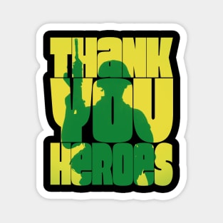 Thank You Heroes Soldier Silhouette Magnet