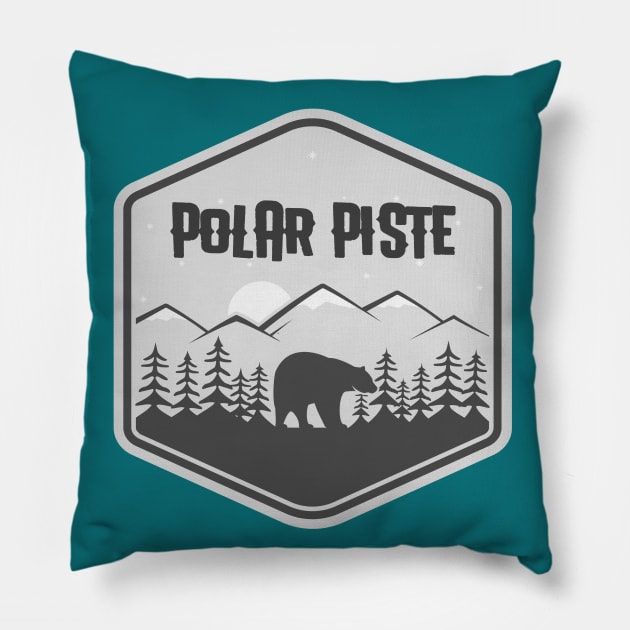 Polar Piste, snowboard t-shirts, lift t-shirts, snowboarding t-shirts, extreme sports, extreme t-shirts, rocky mountains, downhill t-shirts Pillow by Style Conscious