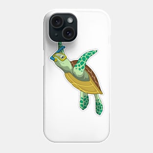 Turtle at Diving with Snorkel Phone Case