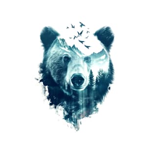 Bear Double Exposure T-Shirt