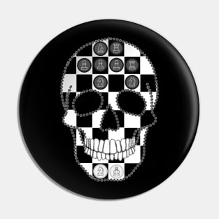 Chess Skull Pin