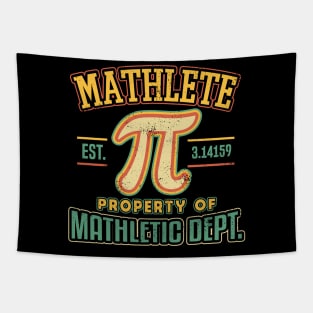 Mathlete Mathletic Department PI 3.14 Math Calculus Puns Tapestry