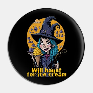 Ice Cream and Witch Pin