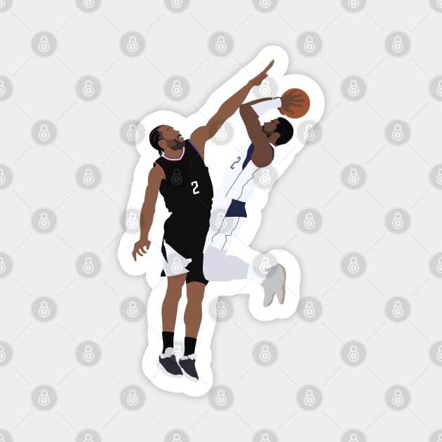 Kyrie Irving vs Kawhi Leonard Magnet by Jackshun