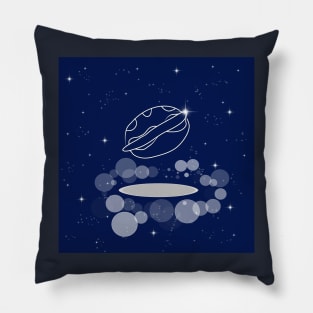 burger, food, fast food, lunch, food delivery, sandwich, illustration, night, modern, technology, light, shine, glitter, stars, space, galaxy, cosmos Pillow