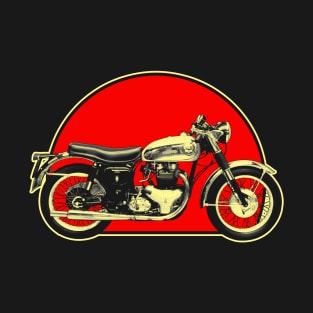 Rocket Gold Star 1963 Retro Red Circle Motorcycle T-Shirt