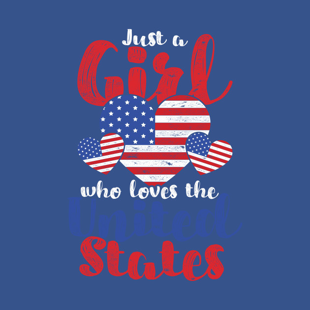 Disover Proud American Girls US Flag Heart Freedom USA Lover 4th Of July - 4th Of July - T-Shirt