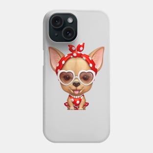 Fawn Smooth Coat Chihuahua Dog Dressed as a Retro Beauty Phone Case