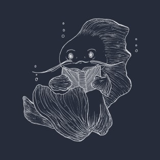 Reading Fish (Chalkboard Style) T-Shirt
