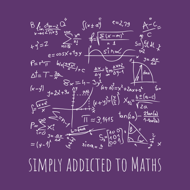 simply addicted to maths funny  cool math games design by phantom