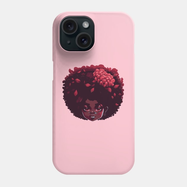 Cute black girl Phone Case by Nunae_Designs