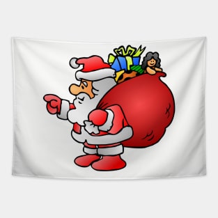 Fun Santa Christmas Apparel Tapestry