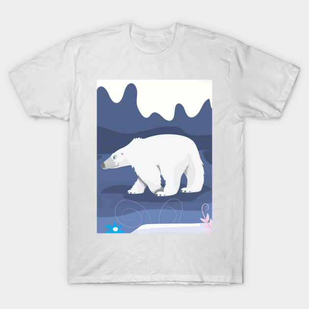 Cute Cartoon Polar Bear - Polar Bear - T-Shirt | TeePublic