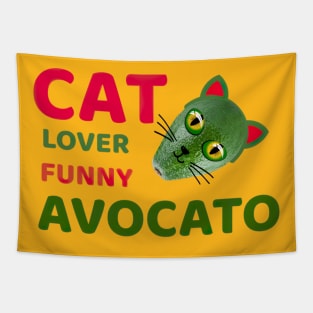 Cat Lover Funny Avocato Tapestry