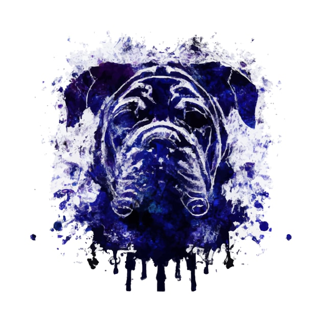 Mastiff Watercolor Stencil by Furrban