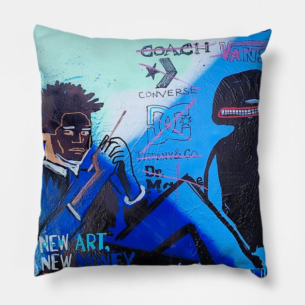 BASQUIAT NEW YORK TIMES COVER Pillow by Basquiat