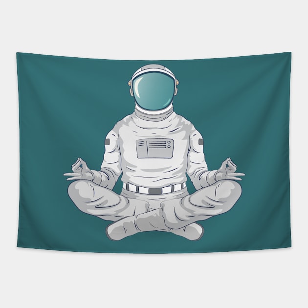 Meditating Astronaut Tapestry by SLAG_Creative