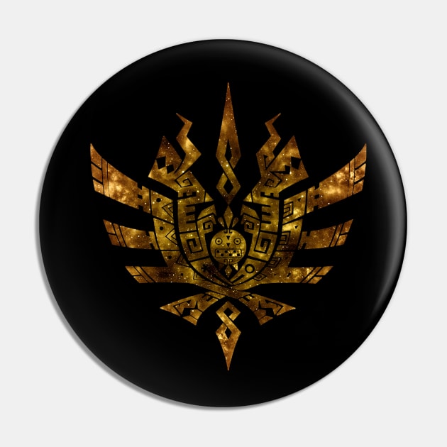 Monster Hunter 4 Ultimate - Logo (Galaxy Design) Pin by Kamurata