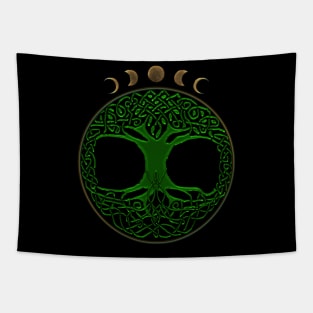 Mystical Green Tree Tapestry