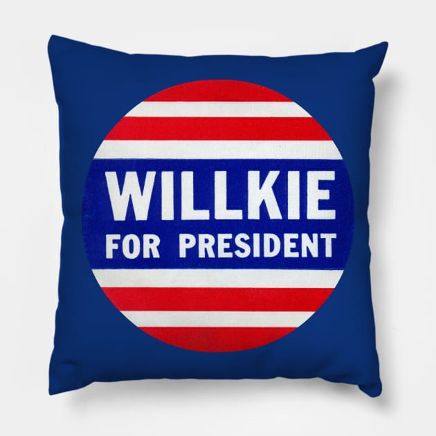 1940 Wendell Willkie For President Pillow by historicimage
