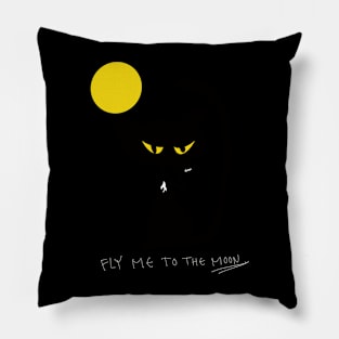 The Cat Fly To The Moon. Pillow