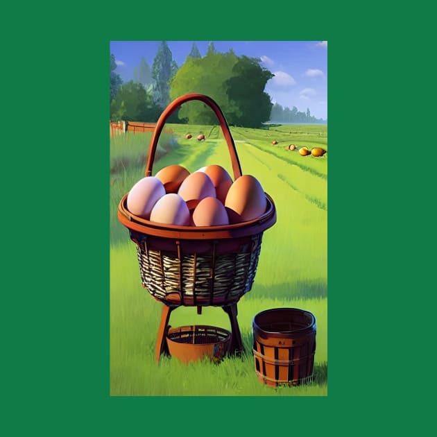 Eggs in a farm by Gaspar Avila