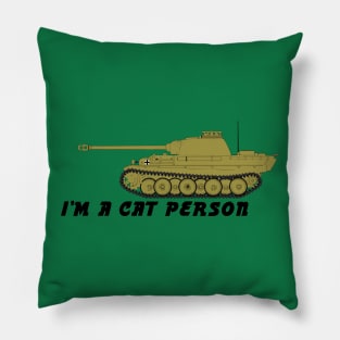 Tiger Tank Cat Person WW2 Pillow