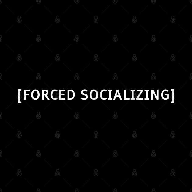 Forced Socializing Funny Meme Costume Closed Captions and Subs by Teeworthy Designs