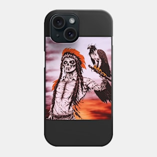 indian chief zombie Phone Case