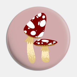 Mushroom Duo Spotted Pin