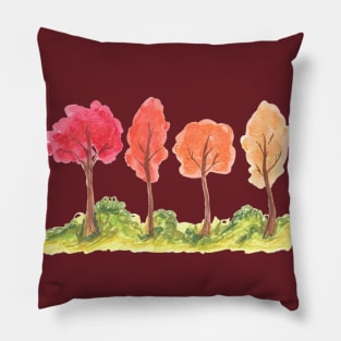 Happy Fall Trees Pillow