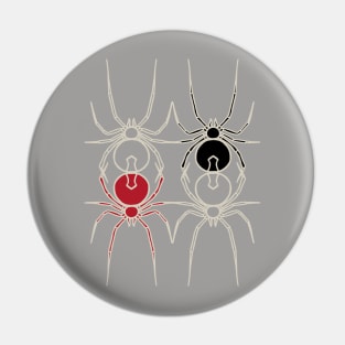 Simply Spooky Collection - Spiders - Ghost Grey and Bone White Pin