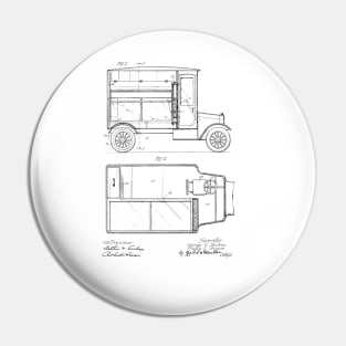 Refrigerator Display Vending Machine Vintage Patent Hand Drawing Pin