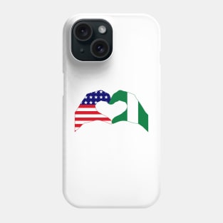 We Heart USA & Nigeria Patriot Flag Series Phone Case