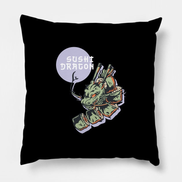 Sushi Dragon Pillow by joesemelah