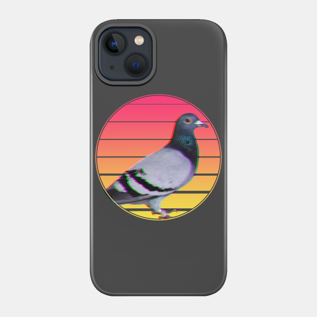 Pigeon Vaporwave - Pigeon - Phone Case
