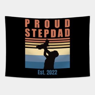 Proud Stepdad Est 2022 | First Time Stepdad | First Fathers Day Tapestry