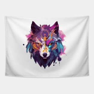 Dreamcatcher Wolf Tapestry