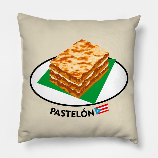 Puerto Rican Food Sweet Plantain Lasagna Latino Caribbean Pillow by bydarling