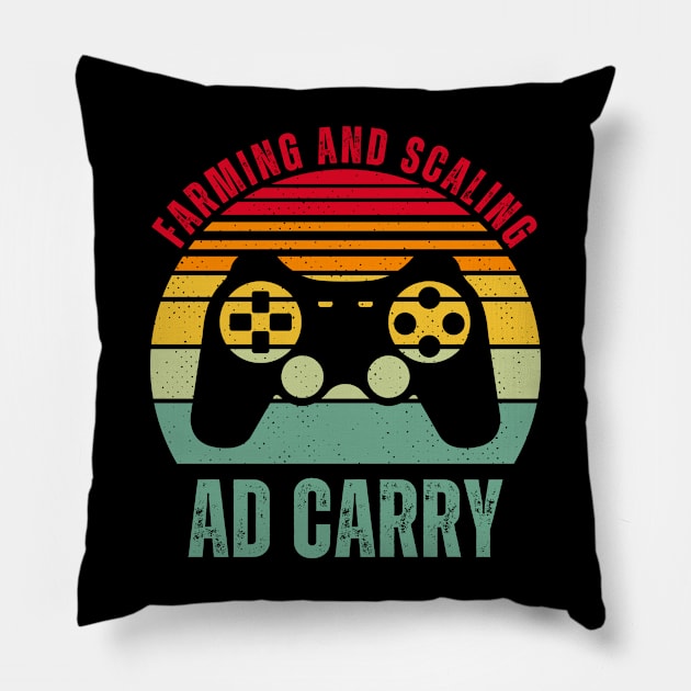 Gaming AD Carry Farming Scaling Pillow by EyraPOD