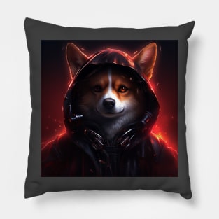 Cyberpunk Corgi Pillow