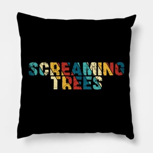 Retro Color - Screaming Trees Pillow