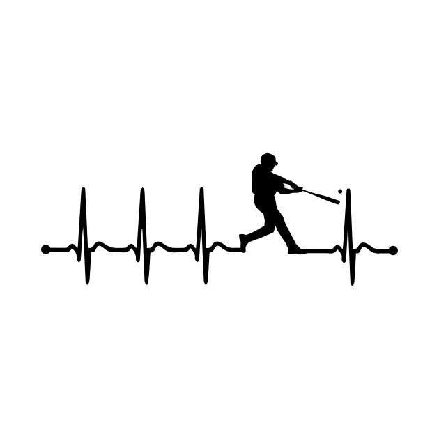 Discover baseball heartbeat for baseball men - Baseball - T-Shirt