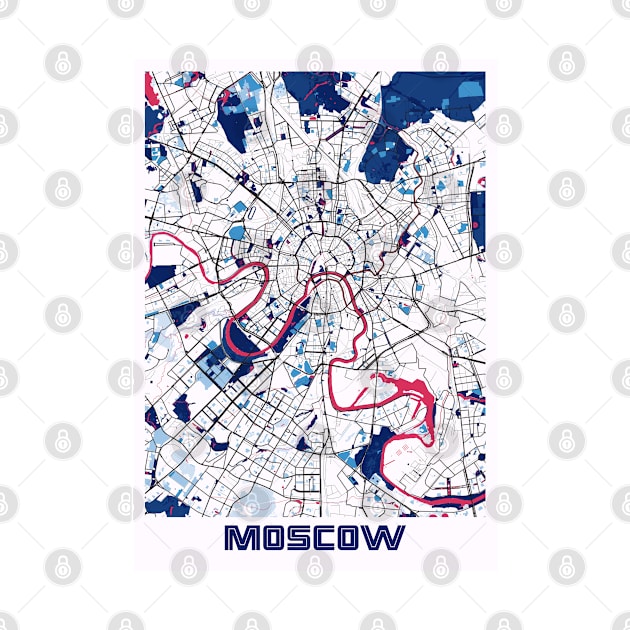 Moscow - Russia MilkTea City Map by tienstencil